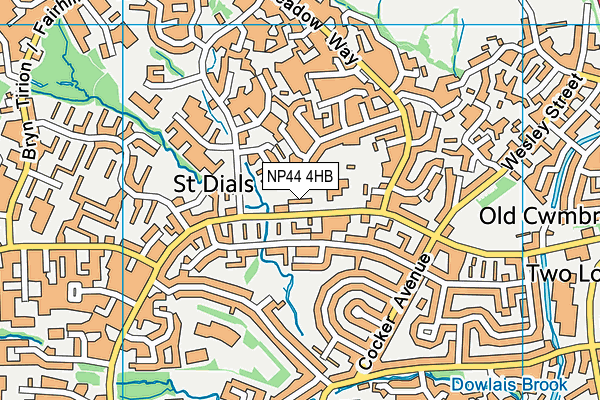 NP44 4HB map - OS VectorMap District (Ordnance Survey)