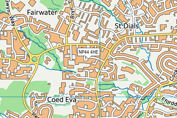 NP44 4HE map - OS VectorMap District (Ordnance Survey)