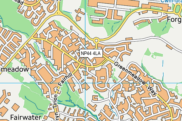 NP44 4LA map - OS VectorMap District (Ordnance Survey)
