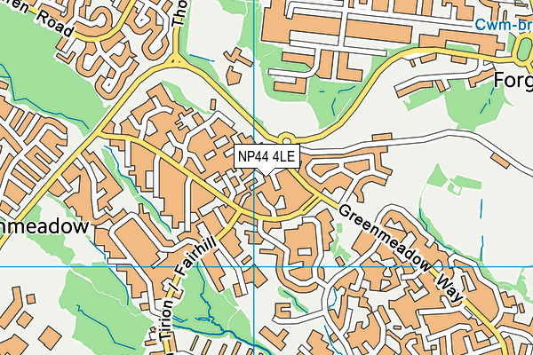 NP44 4LE map - OS VectorMap District (Ordnance Survey)