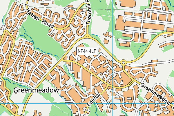 NP44 4LF map - OS VectorMap District (Ordnance Survey)