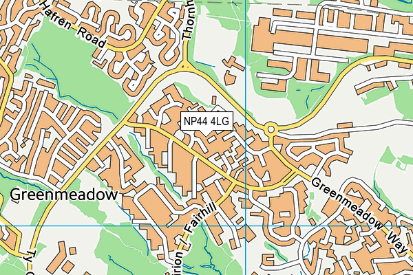 NP44 4LG map - OS VectorMap District (Ordnance Survey)