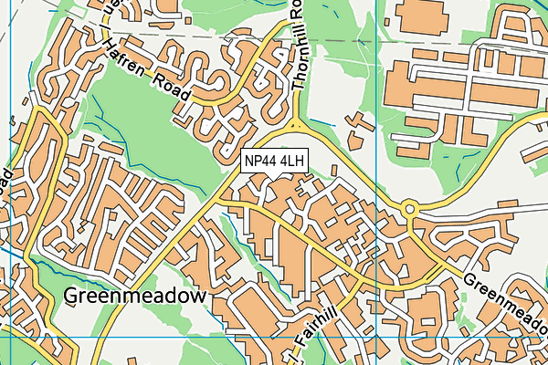 NP44 4LH map - OS VectorMap District (Ordnance Survey)