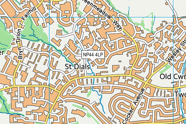 NP44 4LP map - OS VectorMap District (Ordnance Survey)