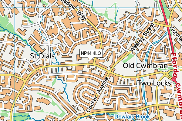 NP44 4LQ map - OS VectorMap District (Ordnance Survey)