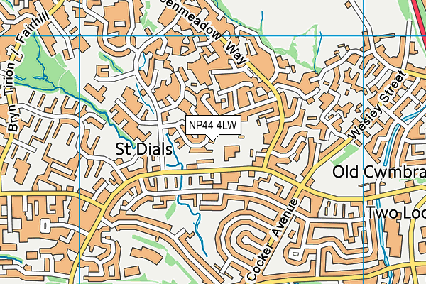 NP44 4LW map - OS VectorMap District (Ordnance Survey)