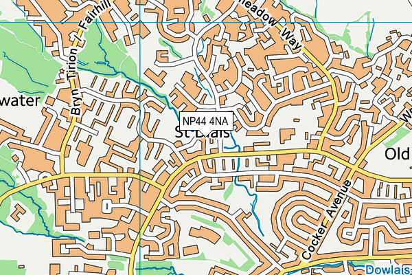 NP44 4NA map - OS VectorMap District (Ordnance Survey)