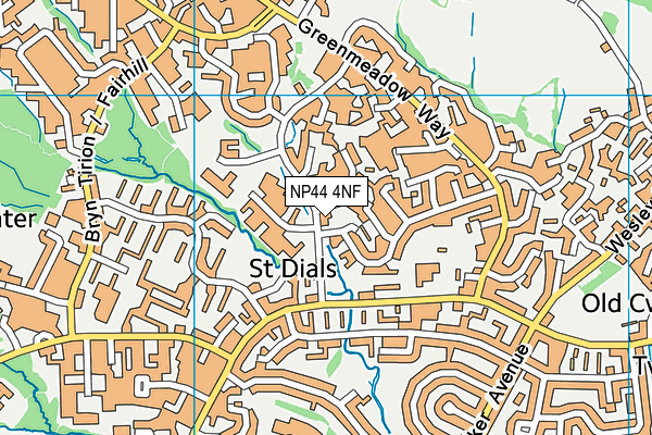 NP44 4NF map - OS VectorMap District (Ordnance Survey)