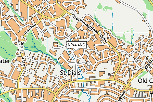 NP44 4NG map - OS VectorMap District (Ordnance Survey)