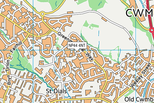 NP44 4NT map - OS VectorMap District (Ordnance Survey)