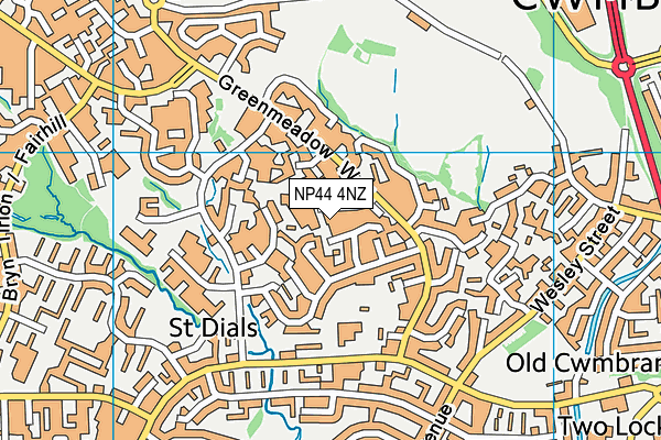 NP44 4NZ map - OS VectorMap District (Ordnance Survey)