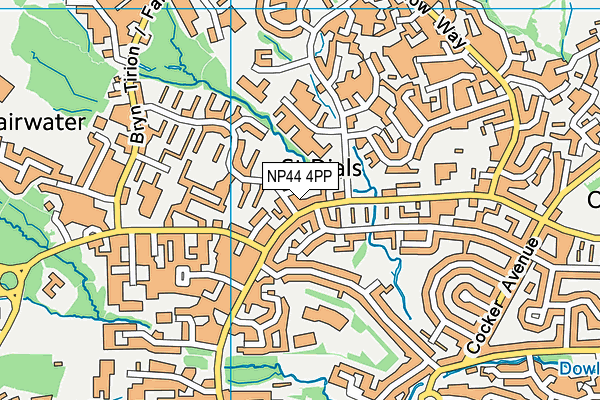 NP44 4PP map - OS VectorMap District (Ordnance Survey)