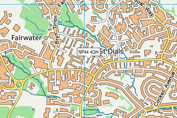 NP44 4QH map - OS VectorMap District (Ordnance Survey)
