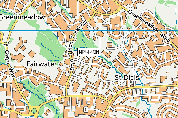NP44 4QN map - OS VectorMap District (Ordnance Survey)