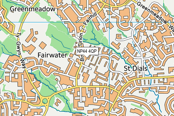 NP44 4QP map - OS VectorMap District (Ordnance Survey)
