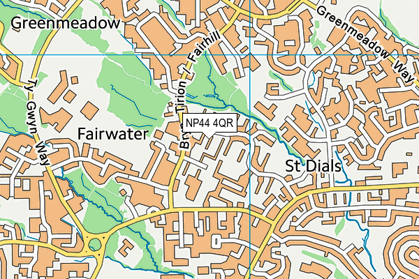 NP44 4QR map - OS VectorMap District (Ordnance Survey)