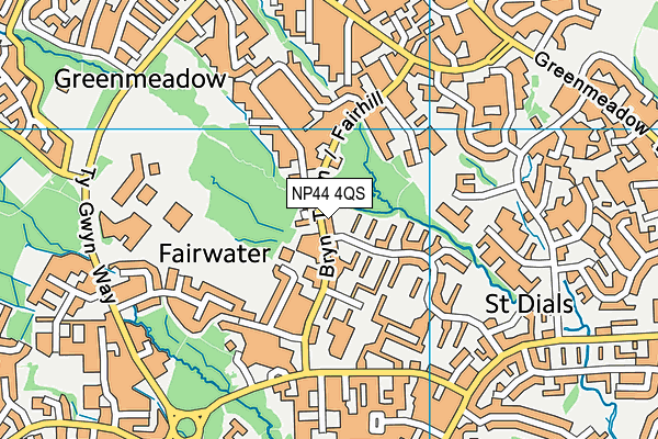 NP44 4QS map - OS VectorMap District (Ordnance Survey)