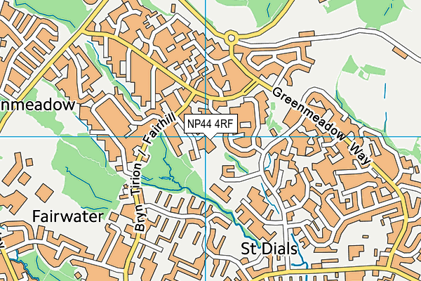 NP44 4RF map - OS VectorMap District (Ordnance Survey)