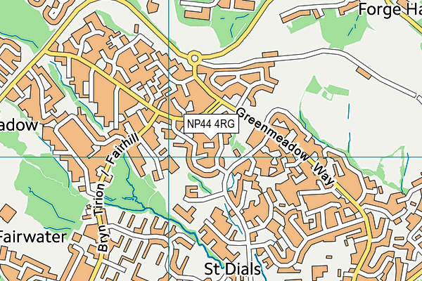 NP44 4RG map - OS VectorMap District (Ordnance Survey)