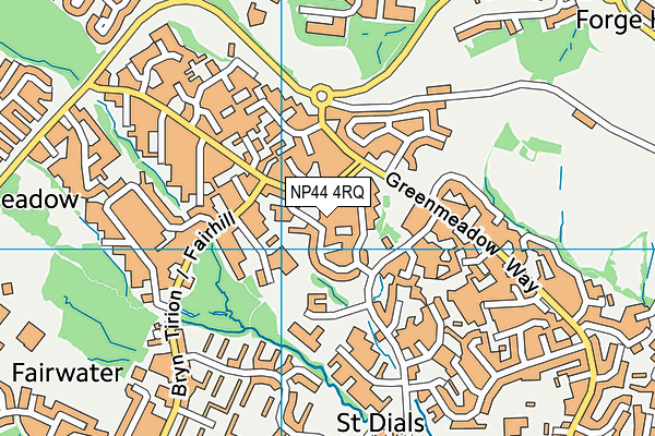 NP44 4RQ map - OS VectorMap District (Ordnance Survey)
