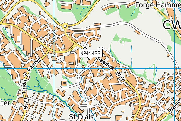 NP44 4RR map - OS VectorMap District (Ordnance Survey)