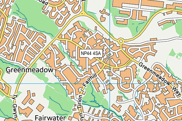 NP44 4SA map - OS VectorMap District (Ordnance Survey)