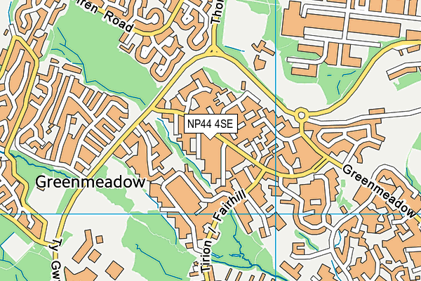 NP44 4SE map - OS VectorMap District (Ordnance Survey)