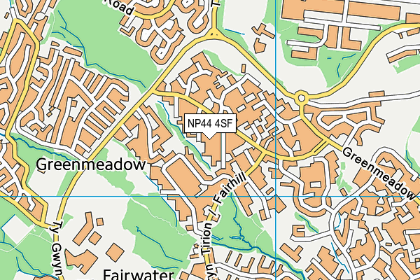 NP44 4SF map - OS VectorMap District (Ordnance Survey)