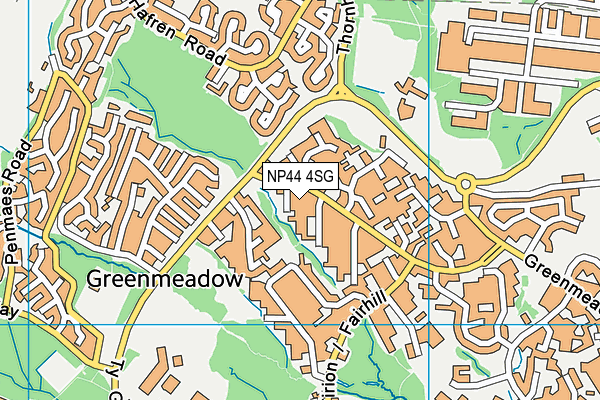 NP44 4SG map - OS VectorMap District (Ordnance Survey)