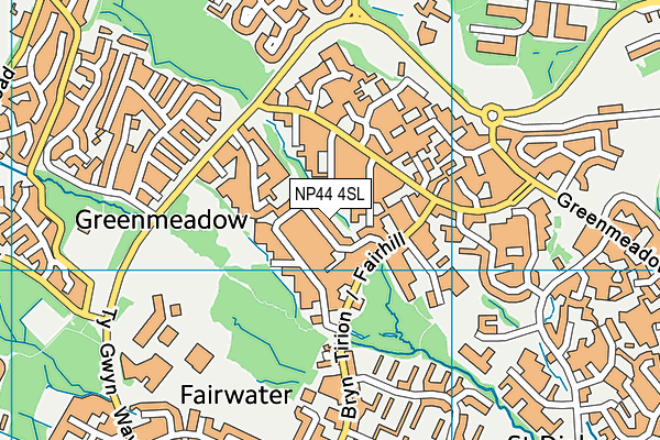 NP44 4SL map - OS VectorMap District (Ordnance Survey)