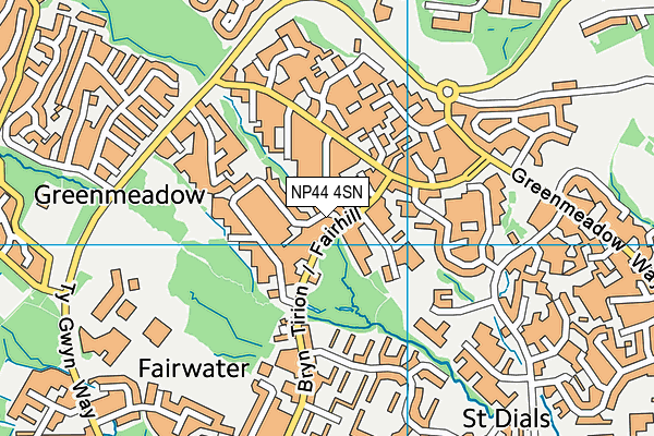 NP44 4SN map - OS VectorMap District (Ordnance Survey)
