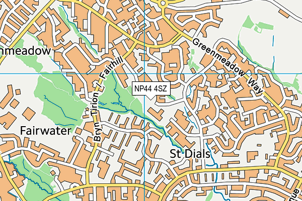 Blenheim Road Community Primary School map (NP44 4SZ) - OS VectorMap District (Ordnance Survey)