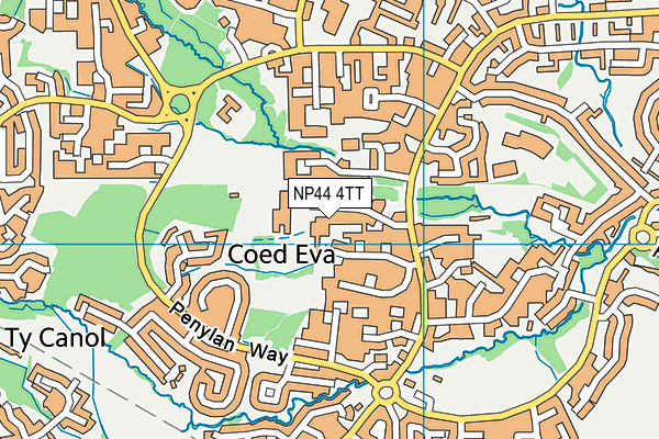 NP44 4TT map - OS VectorMap District (Ordnance Survey)