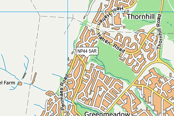 NP44 5AR map - OS VectorMap District (Ordnance Survey)
