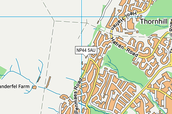 NP44 5AU map - OS VectorMap District (Ordnance Survey)