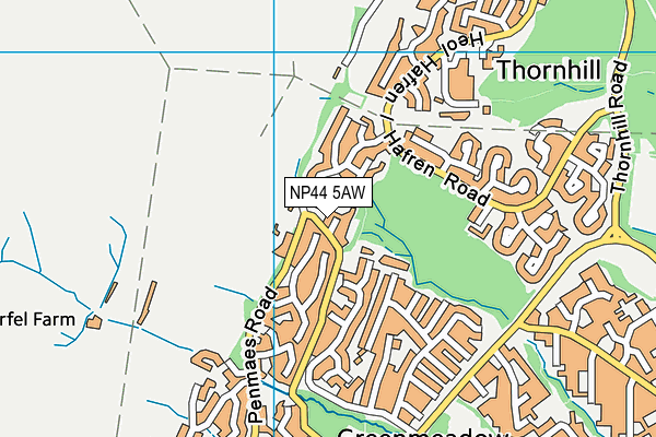 NP44 5AW map - OS VectorMap District (Ordnance Survey)