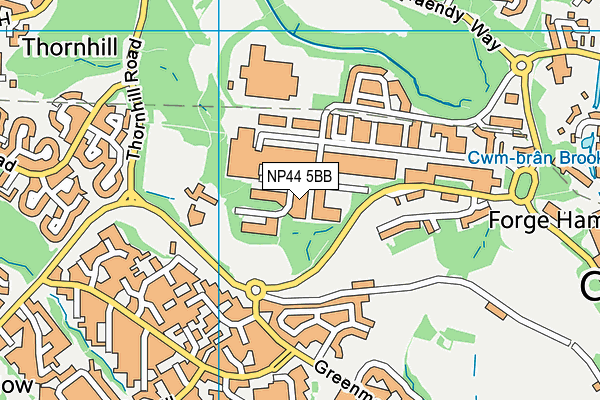 NP44 5BB map - OS VectorMap District (Ordnance Survey)