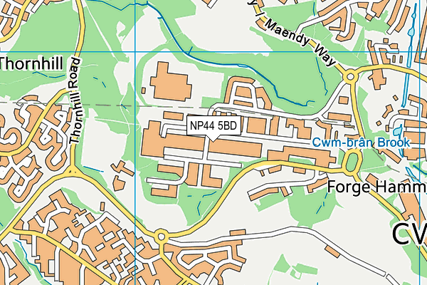 NP44 5BD map - OS VectorMap District (Ordnance Survey)