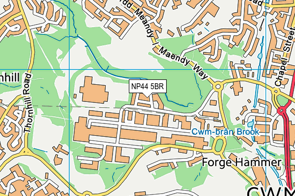 NP44 5BR map - OS VectorMap District (Ordnance Survey)