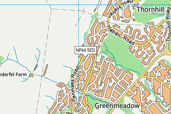 NP44 5ED map - OS VectorMap District (Ordnance Survey)