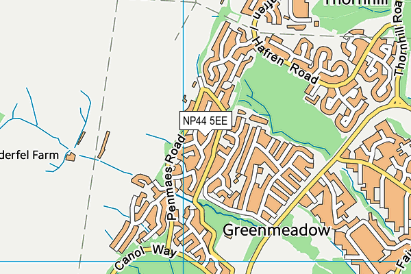 NP44 5EE map - OS VectorMap District (Ordnance Survey)