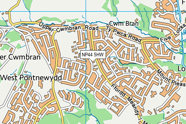 NP44 5HW map - OS VectorMap District (Ordnance Survey)