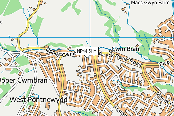 NP44 5HY map - OS VectorMap District (Ordnance Survey)