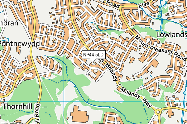 NP44 5LD map - OS VectorMap District (Ordnance Survey)