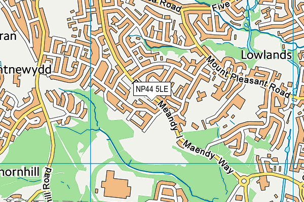 NP44 5LE map - OS VectorMap District (Ordnance Survey)