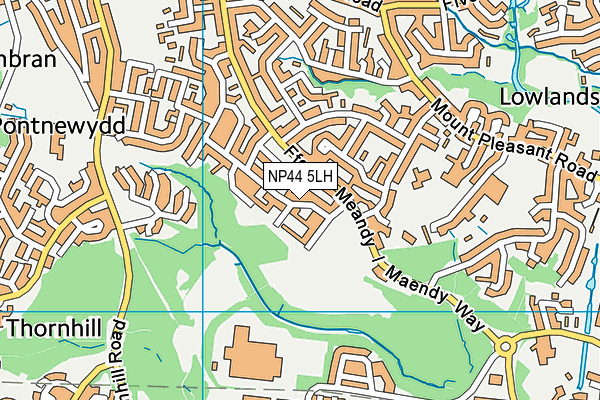 NP44 5LH map - OS VectorMap District (Ordnance Survey)