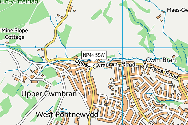 NP44 5SW map - OS VectorMap District (Ordnance Survey)