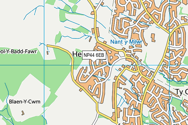 NP44 6EB map - OS VectorMap District (Ordnance Survey)