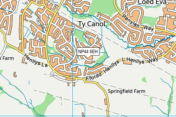 NP44 6EH map - OS VectorMap District (Ordnance Survey)