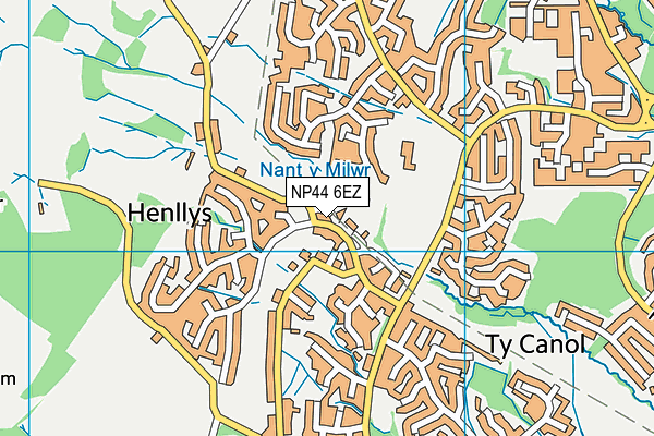 NP44 6EZ map - OS VectorMap District (Ordnance Survey)
